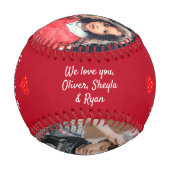 Bestes Opferherz 4 FotoCollage Baseball (Rückseite)