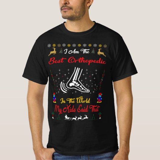 Bestes orthopädisches Weihnachtsfest T-Shirt (Vorderseite)