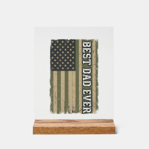Bestes Papa Aller Patrioten Flagge Vintage Vater S Acrylschild