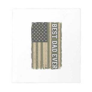 Bestes Papa Aller Patriotische Flagge Vintage Vate Notizblock