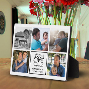 Bestes Papa am Weltvatertag - FotoCollage Fotoplatte