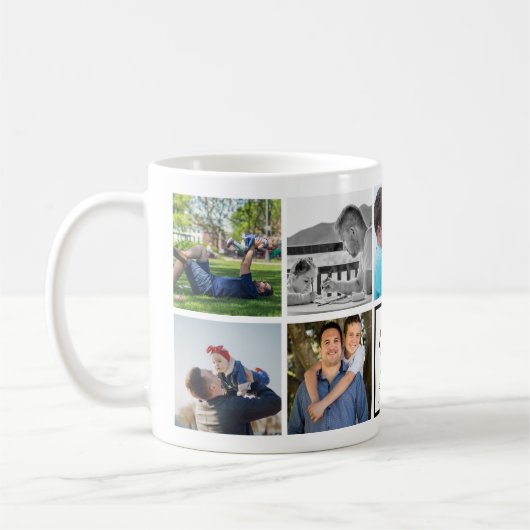 Bestes Papa am Weltvatertag - FotoCollage Kaffeetasse (Links)