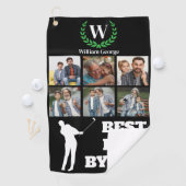 Bestes Papa By Par Custom 6 Foto für Vater oder Gr Golfhandtuch (Insitu)
