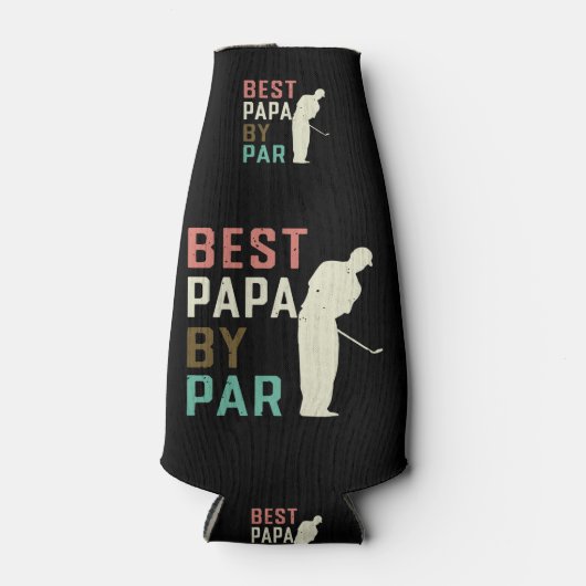 Bestes Papa by Par Golf Geschenk für Vater Vaterta Flaschenkühler (Vorderseite)