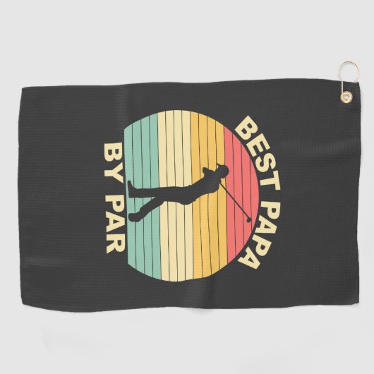 Bestes Papa By Par - Golfspielen Golfhandtuch (Horizontal)
