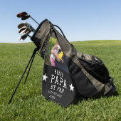 Bestes Papa by Par Personalisiert Grandpa Foto Ges Golfhandtuch (Gras)