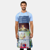 Bestes Papa Ever Editierbares 9-Foto Schürze (Getragen)