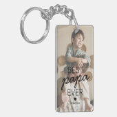 Bestes Papa Ever Foto Schlüsselanhänger (Vorderseite links)