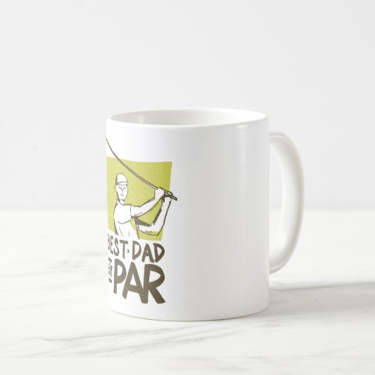 Bestes Papa für Par-Geschenk für Golfspieler Kaffeetasse (VorderseiteRechts)