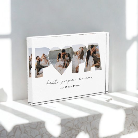 Bestes Papa je 4 Fotomaterial für Vater oder Großv Fotoblock