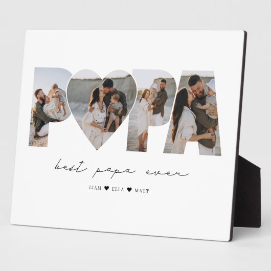 Bestes Papa je 4 Fotomaterial für Vater oder Großv Fotoplatte (Seite)