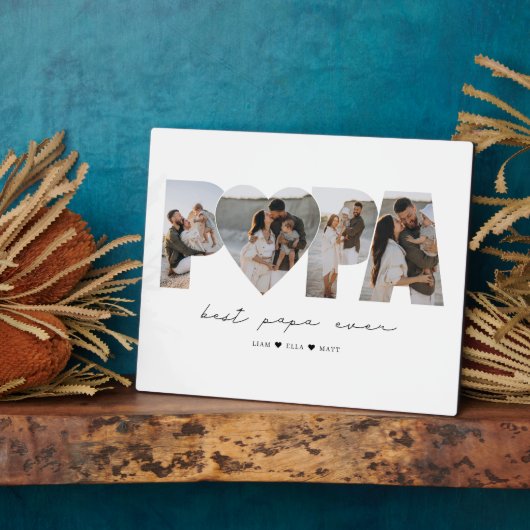 Bestes Papa je 4 Fotomaterial für Vater oder Großv Fotoplatte (Seite)