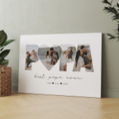 Bestes Papa je 4 Fotomaterial für Vater oder Großv Leinwanddruck