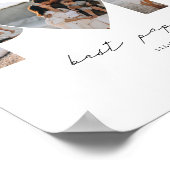 Bestes Papa je 4 Fotomaterial für Vater oder Großv Poster (Ecke)