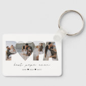 Bestes Papa je 4 Fotomaterial für Vater oder Großv Schlüsselanhänger (Vorderseite)