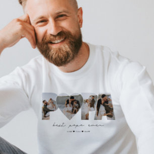 Bestes Papa je 4 Fotomaterial für Vater oder Großv Sweatshirt