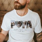 Bestes Papa je 4 Fotomaterial für Vater oder Großv T-Shirt