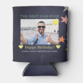 Bestes Papa je benutzerdefiniertes Foto Geburtstag Dosenkühler (Vorderseite)