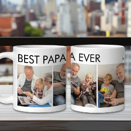 Bestes Papa-je-Foto für Personalisierte Familie Kaffeetasse