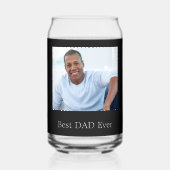 Bestes Papa je Foto Schwarz-weiß Dosenglas (Vorderseite)