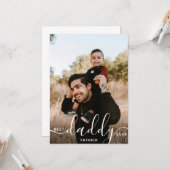 Bestes Papa je Individuelle Name Foto Geschenk für Karte (Vorderseite/Rückseite Beispiel)