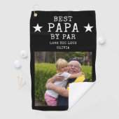 Bestes Papa y Par Grandpa Foto Personalisiertes Ge Golfhandtuch (Insitu)
