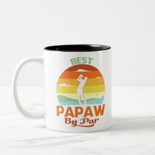 Bestes Papaw by Par Vater's Day Golf Shirt Zweifarbige Tasse