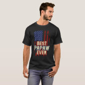 Bestes Papaw-Geschenk für die US-Flagge Opa-Väter- T-Shirt (Vorne ganz)