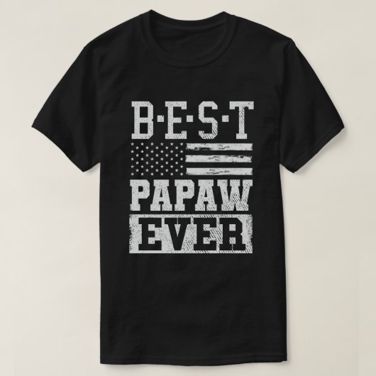 Bestes Papaw-Geschenk für die US-Flagge Opa-Väter- T-Shirt (Design vorne)