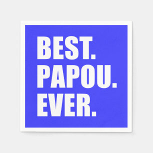 Bestes Papou je griechisches Großvater-Party Serviette