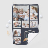 Bestes Pappou nach Par | FotoCollage Golfhandtuch (Insitu)