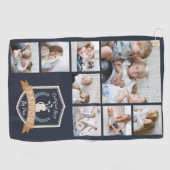 Bestes Pappou nach Par | FotoCollage Golfhandtuch (Horizontal)