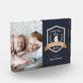 Bestes Pappou nach Par | Golf Opa Fotoblock (Links)