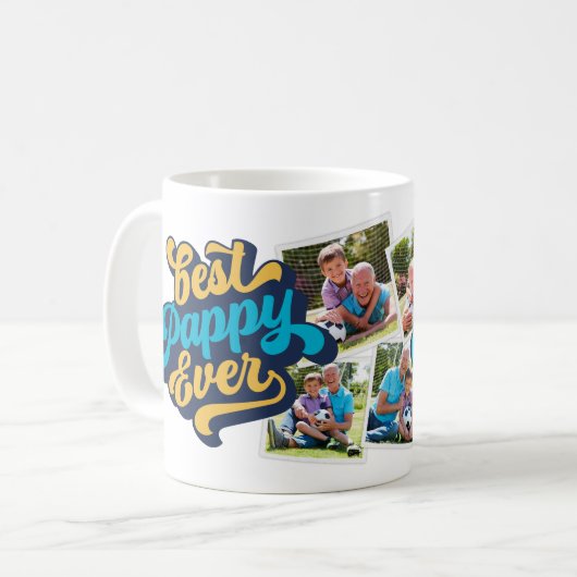 Bestes Pappy je | Opa-Foto Kaffeetasse (Vorderseite Links)
