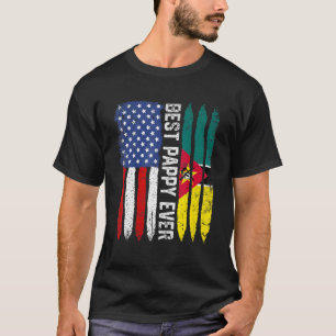 Bestes Pappy je us mosambique Flag Vatertag T-Shirt