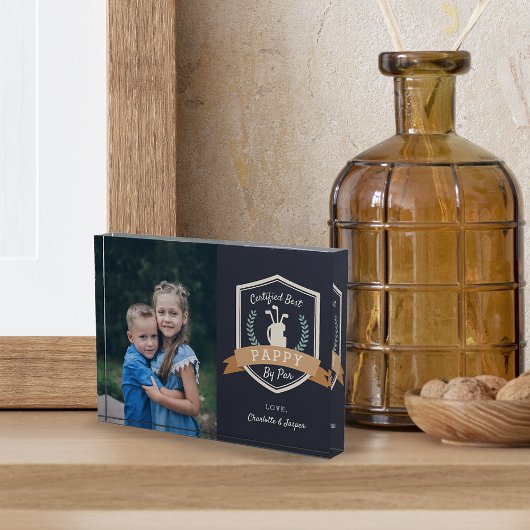 Bestes Pappy Par | Golf Opa Fotoblock