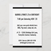 Bestes Party je Einladung (Rückseite)