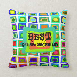 Bestes pensionierter Sekretär PIllow Artsy Squares Kissen