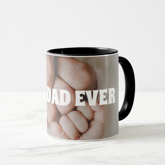 BESTES personalisiertes Foto des VATERS ÜBERHAUPT Tasse (VorderseiteRechts)