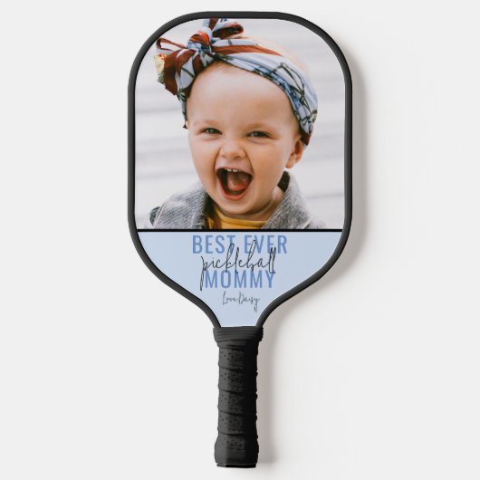 Bestes Pickleball-Mommy-Foto Pickleball Schläger (Rückseite)