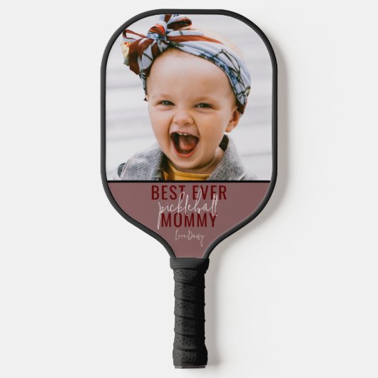 Bestes Pickleball-Mommy-Foto Pickleball Schläger (Vorderseite)