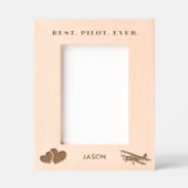 Bestes Pilot-Flugzeug und Herz, einfach, individue Geätzte Rahmen (Vorderseite)