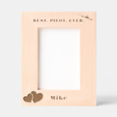 Bestes Pilot-Flugzeug und Herz, einfach, individue Geätzte Rahmen (Vorderseite)