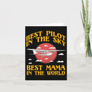 Bestes Pilot in der Sky Best Mama in der Welt Frau Karte