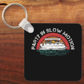 Bestes Pontoon Captain Boat Party in langsamer Bew Schlüsselanhänger (Vorderseite)