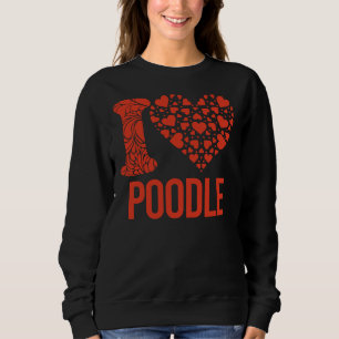 Bestes Poodle je I Liebe You Poodle Sweatshirt