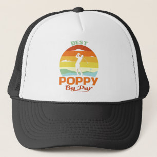 Bestes Poppy by Par Vatertag Golf Shirt Geschenk Truckerkappe