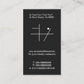 Bestes privates Auge Ninja Visitenkarte (Rückseite)