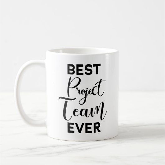 Bestes Projektteam je, Bewertung des Arbeitsteams Kaffeetasse (Links)
