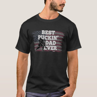 Bestes Puckin-Vater-Geschenk für American Flag Hoc T-Shirt